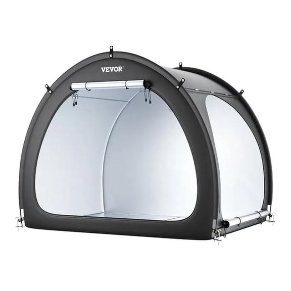 Bike Storage Tent, Outdoor Spacious Bike Storage with Ventilated Window, Waterproof Fan-Shaped Bike Tent with High Strength Fiberglass & Double Door