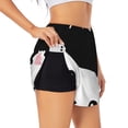 thumbnail image 3 of Lsque Cat Meow Printed Women's Running Shorts with Liner Pockets,Elastic Quick Dry Workout Athletic Gym Yoga Shorts,Womens High Waist Shorts-XX-Large, 3 of 9