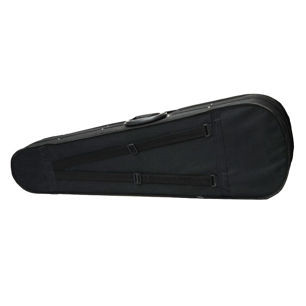 IVV Portable Triangle Shape Instrument Case for for 4/4 Violin, Storage Case Bag with Soft Cloth Fluff Lining, Black + Silver Gray