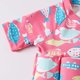 thumbnail image 5 of Traje de baño de una pieza QISIWOLE para niñas pequeñas con flotabilidad y estampado de peces pequeños, de manga corta y cremallera frontal., 5 of 6