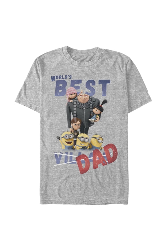 Men's Despicable Me World's Best Dad Graphic Tee Athletic Heather 2X Large