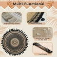 thumbnail image 3 of LELE LIFE Jute Boho Wall Decor Set of 6, Flat Round Macrame Boho Wall Hanging, Mandala Wall Art for Bohemian Farmhouse Rustic Bedroom Living Room Wall Decor, 3 of 7
