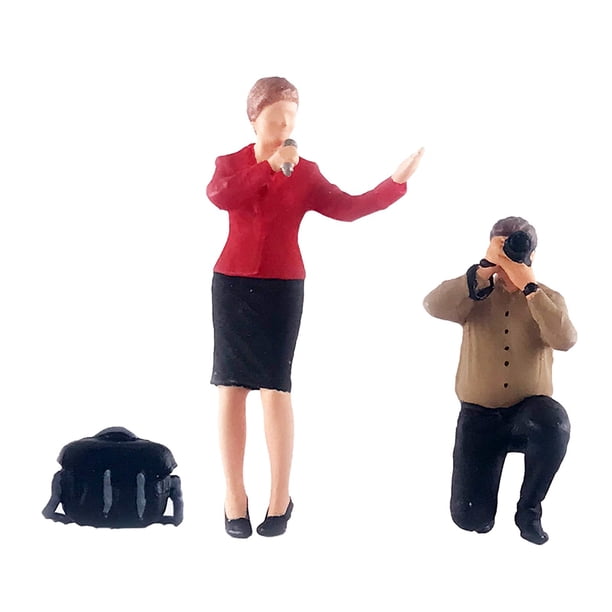 Figuras de personajes de películas en miniatura a escala 1/64 para decoración de escritorio, kit de construcción de diorama Azafata Roja
