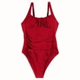 thumbnail image 4 of Trajes de Baño Mujer Traje de Baño Para Mujer, Monokini de Cintura Alta, Cruzado En La Parte Delantera, Con Lazo En La Espalda, Cómodo y Elegante, Para Playa y Piscina, Talla 60, 4 of 4