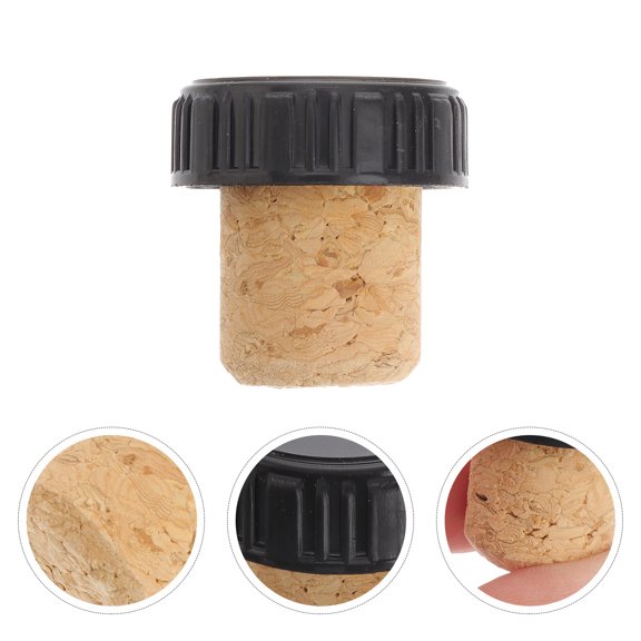 Omeite T-Shaped Cork Bottle Stoppers for Wine, Fruit Wine, Red Wine - 12pcs Glass Bottle Seals