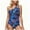 #224 Navy, variant on Felirenzacia Women's One Shoulder One Piece Swimsuit, Cutout Graphic Slimming Tummy Control Ruched Bath Suit,Black,M
