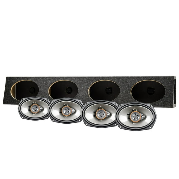 RI Audio 4 Terminal 6"x9" Speaker Box & 4x AS29 6"x9" 500W Full Range Speakers