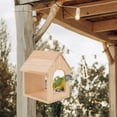 thumbnail image 3 of Parrot Cabin Wooden Bird Feeder and Breeding Box for Small Birds Cockatiel Parakeet Outdoor Bird House Nesting, 3 of 6