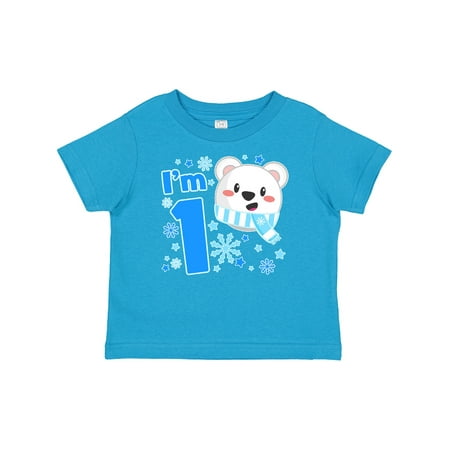 

Inktastic I m One- Cute Polar Bear First Birthday Gift Baby Boy or Baby Girl T-Shirt