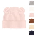 thumbnail image 5 of CPNG Baby Toddler Winter Hats Girls Boys Beanie with Cotton Lining Knitted Knit Winter Hat with Cute Bear Ear Warm Fleece Cap for Cold Weather, 5 of 6