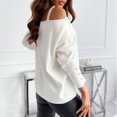 thumbnail image 3 of Gibobby Blusas Elegantes Para Mujer de manga larga de otoño e invierno para mujer con botones estampados en el cuello（Blanco， XL), 3 of 5