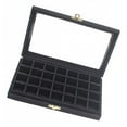 thumbnail image 5 of Caja de joyero de 28 rejillas para collar Hugo bandeja de joyería para broche negro caja de almacenamiento de joyas, 5 of 5