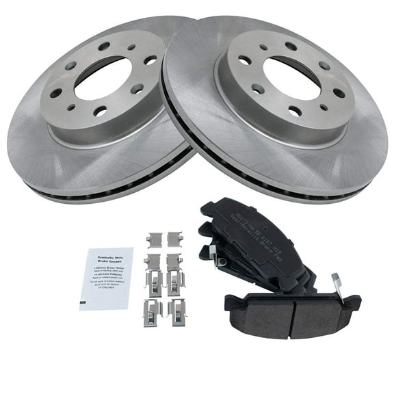 TRQ Front Brake Pad & Rotor Kit Brake Pads Brake Rotor Semi-Metallic Fits Select 1990-2000 Honda Civic 1993-1997 Civic del Sol 1990-1991 CRX