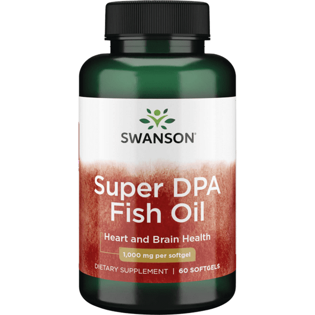 Swanson Super DPA Fish Oil Softgels, 1000 Mg, 60 Ct
