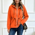thumbnail image 2 of Cekizud Womens Hoodies Casual Sporty Fashion Hooded Full Zip Long Sleeve Sweatshirt Jacket, Sizes S-2XL, 2 of 5