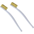 thumbnail image 1 of 2 cepillos de alambre de latón, mini cepillo de limpieza para eliminar manchas de óxido y hongos, cepillo de alambre contra el polvo de soldadura de impresora 3D, blanco, 1 of 1