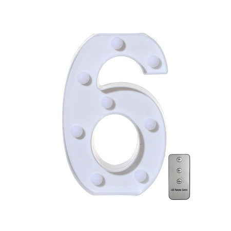 

Hfyihgf Alphabet LED Digital Lights Light Up White Plastic Digital Standing Hanging F