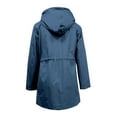thumbnail image 6 of Niaviben Windbreaker for Women Womens Windbreaker Jacket with Hood Lightweight Breathable Rain Jackets for Women Trench Coat Long Trench Coat for Women Womens Shirts Dressy Casual Navy M, 6 of 7