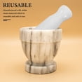 thumbnail image 4 of HEALEEP Lab Grinding Tool Garlic Stone Pestle White Ergonomic Design for Kitchen Tool 1Set, 4 of 7