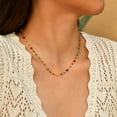 thumbnail image 6 of VNOX Gold Necklace for Women Stone Mixed Necklace 18K Gold Plated Handmade Custom Beaded Charm Chain Necklace Stack Jewelry Gifts, 6 of 8