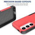 thumbnail image 4 of For Samsung Galaxy S24 Case,Heavy Duty Drop Protection Full Body Rugged Shockproof/Drop Proof/Dust Proof Military PC + TPU Protective Tough Durable Cell Phone Cover for Men Women,Red, 4 of 5