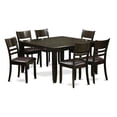thumbnail image 2 of East West Furniture PFLY7-CAP-W 7 Piece Dining Set-Dining Table With Leaf and 6 Dinette Chairs, 2 of 2