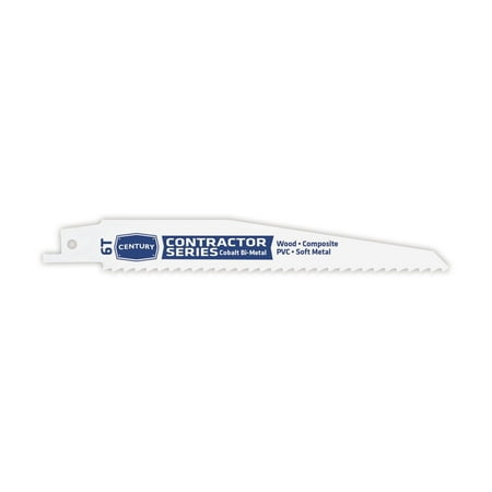 UPC: 0081838076061 | Century Drill & Tool Recipricating Saw Blade – 6 Teeth x 6  Bimetal Contractor Blade  1/card  sold by card