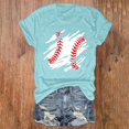 thumbnail image 2 of TODOZO Hot Sale!! Baseball Shirts Women Baseball Mom Tshirt Baseball Graphic Tee Game Day Gifts Funny Short Sleeve Tops Light Blue 3Xl, 2 of 3