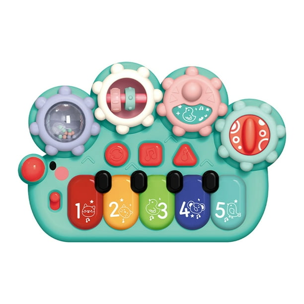 Rompecabezas musical para niños, piano giratorio, educación temprana, piano musical multifuncional, juguetes para niños y niñas de 1 a 3 años, regalos de cumpleaños para vacaciones.