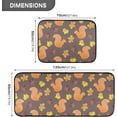 thumbnail image 2 of SKYSONIC Autumn Cute Squirrel Kitchen Rugs Set of 2, Maple Leaf Fall Floor Runner Area Rug Washable Carpet Mat Perfect for Living Room Bedroom Entryway, 2 of 7