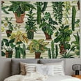 thumbnail image 2 of PRATYUS  Cactus Tapestry Tropical Desert Succulent Plants on Wood Shelf Wall Hanging Blanket Watercolor Botanical Tapestries for Bedroom Living Room Dorm Decor 50x40inch, 2 of 6