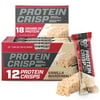 BSN Protein Bars - Protein Crisp Bar by Syntha-6, Whey Protein, 18g of Protein, Gluten Free, Low Sugar, Vanilla Marshmallow, 12 Count