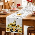 thumbnail image 5 of Gnomes Sunflower Table Runner - 72 Inch Long Bees Branches Floral Wooden Cotton and Linen Blended Dress Scarves Farmhouse Table Runner for Kitchen Dining, Coffee Table, 13" x 72", 5 of 8