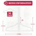thumbnail image 6 of Lux Decor Collection Velvet Hanger 50 Pack - Clothing Hangers Non Slip, Heavy Duty Hanger 360 Degree Rotatable Hook - White, 6 of 9
