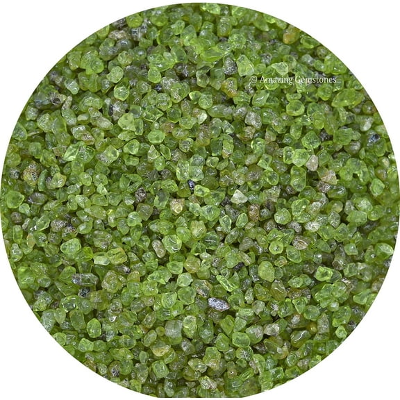 Peridot Crystal Chips - Healing Crystals Tumbled Chips Gemstone Beads (1LB Bulk)