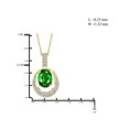 thumbnail image 2 of JewelersClub Silver Necklaces for Women –Silver Necklace for Women 14K Gold Plated Silver – Chrome Diopside Necklace Centerpiece, White Diamond Accents – Hypoallergenic Pendant, 2 of 4