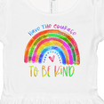 thumbnail image 4 of Inktastic Have the Courage to Be Kind Watercolor Rainbow Girls Toddler Dress, 4 of 5