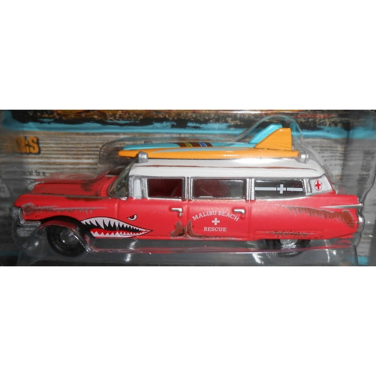 1959 Cadillac Ambulance Red with White Top 