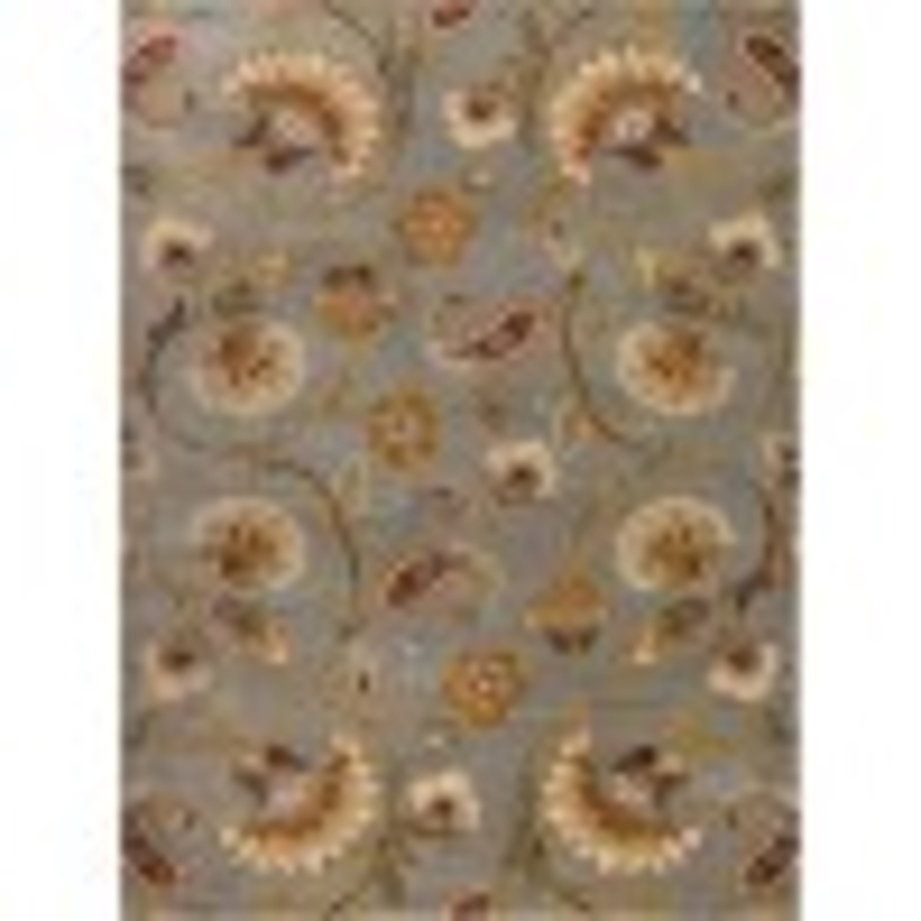 Impressions Transitional 5' x 7' Blue and Green Polypropylene Indoor Area Rug