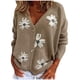 thumbnail image 2 of Puntoco abrigo de mujer moda mujer botones manga larga Casual Floral abrigo cárdigan suéter liquidación de Navidad Puntoco Puntoco-2108, 2 of 9