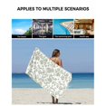 thumbnail image 5 of Green Leaf Flower Towel Set of 3, Soft Microfiber Bath Towels, Hand Towel, Washcloths, Vintage Farmhouse Bohemian Spring Quick-Dry Absorbent Towels for Bathroom Kitchen Hotel Beach Gym Spa, 5 of 7