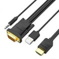 thumbnail image 1 of A3z VENTION ABIBH ABI Series 2m HDMI to VGA Cable with 3.5mm Audio, r4L USB-A Connector, 1080P 60Hz, 1 of 5