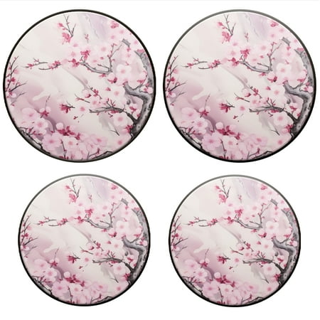 

BaHomeck Electric Stove Burner Covers Set of 4 Round Metal Gas Stove Burner Covers 8 Inch and 10 Inch Kitchen Decor Cherry Blossom Tree Mural In The Style Of Traditional Chinese Painting