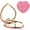 Pink-gold, variant on Compact Folding Makeup Mirror Butterfly/ Heart Shaped Magnifying Mini Vanity Mirror, Portable Travel Makeup Mirror Double-Sided Cute Glitter Cosmetic Mirror for Women Home Office Valentine's Day