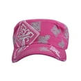 thumbnail image 2 of Top Headwear Womens Print Adjustable Cadet Cap - Pink - Studded Cross, 2 of 4