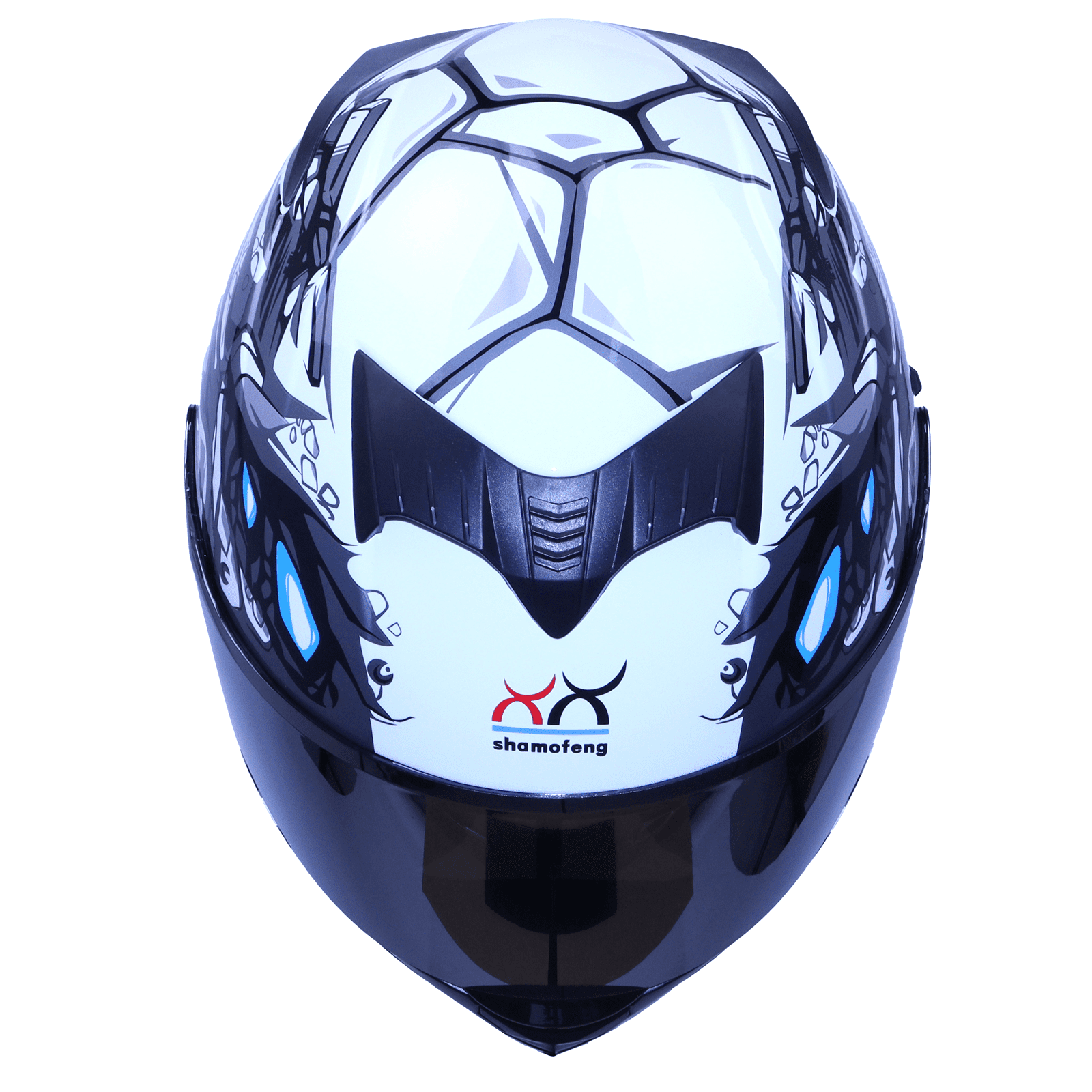 Full-Face Adult Motorcycle Helmet, Motocross ATV Offroad Dirt Bike Helmet DOT Approved White, L Size