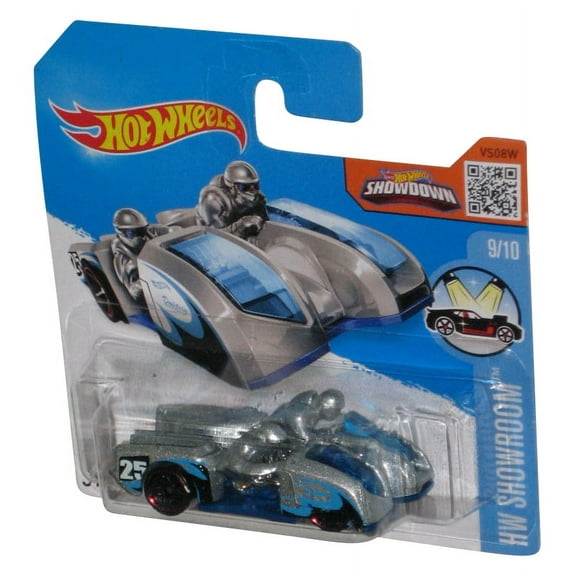 Hot Wheels HW Showroom (2015) Silver & Blue Side Ripper Toy Car 9/10 - (Short Card)