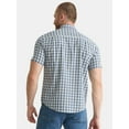 thumbnail image 3 of George Men's & Big Men's Button-Up Poplin Shirt with Short Sleeves, Sizes S-3XL, 3 of 5