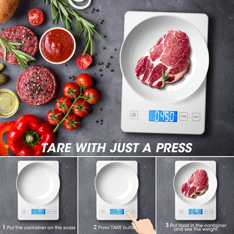 Digital Kitchen Food Scale for Nutrition Facts, Portion Control and Macros  with close to 1000 food codes by ZooVaa - 10-KDS-001G 