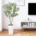 thumbnail image 5 of 5FT Artificial Olive Tree with Decorative Planter, Faux Potted Plant for Home Office Decor, Ideal Christmas Gift & Wedding Decor, 5 of 6